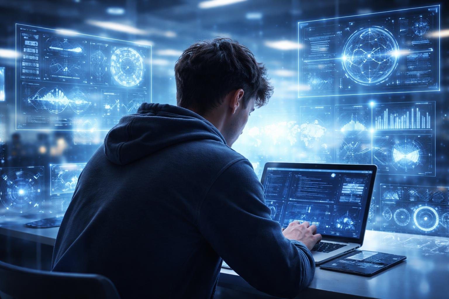 jeune-adulte-ordinateur-hologrammes-technologie