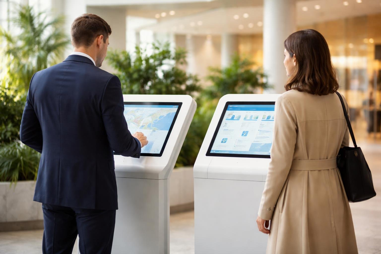 personnes-kiosques-information-hall-moderne