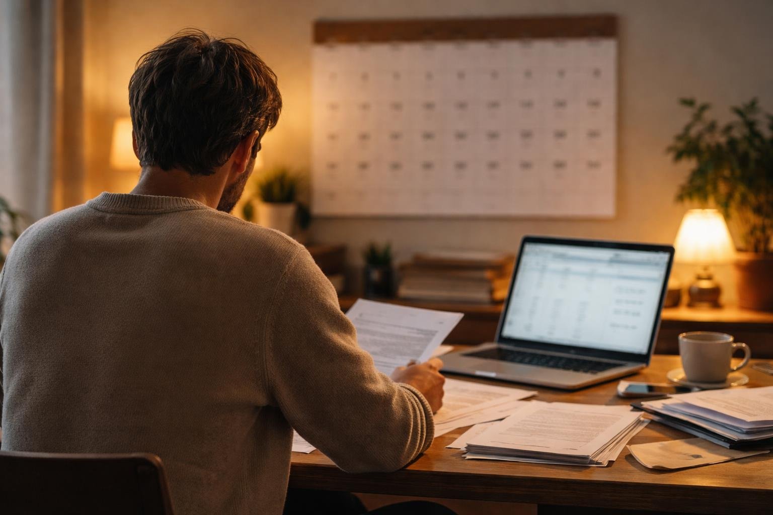personne-table-documents-ordinateur-calendrier