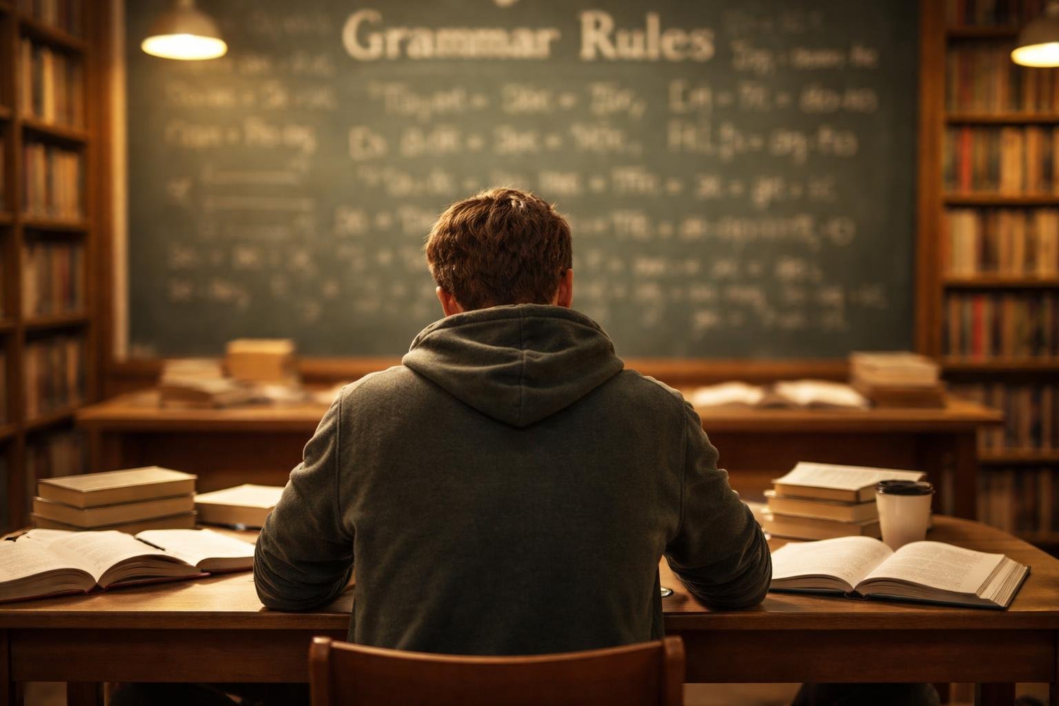 etudiant-dos-bureau-bibliotheque-livres