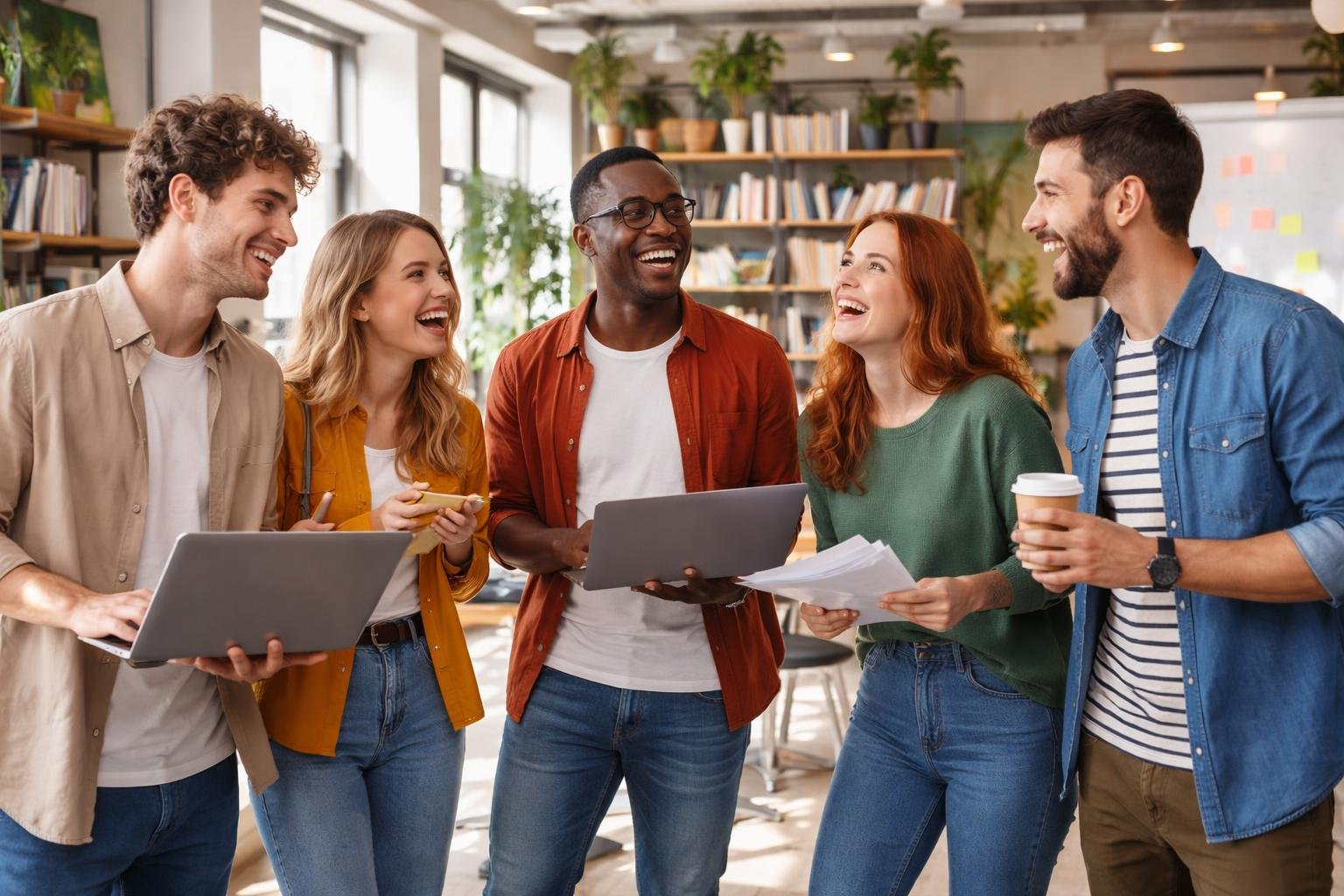 jeunes-adultes-bureau-moderne-etageres