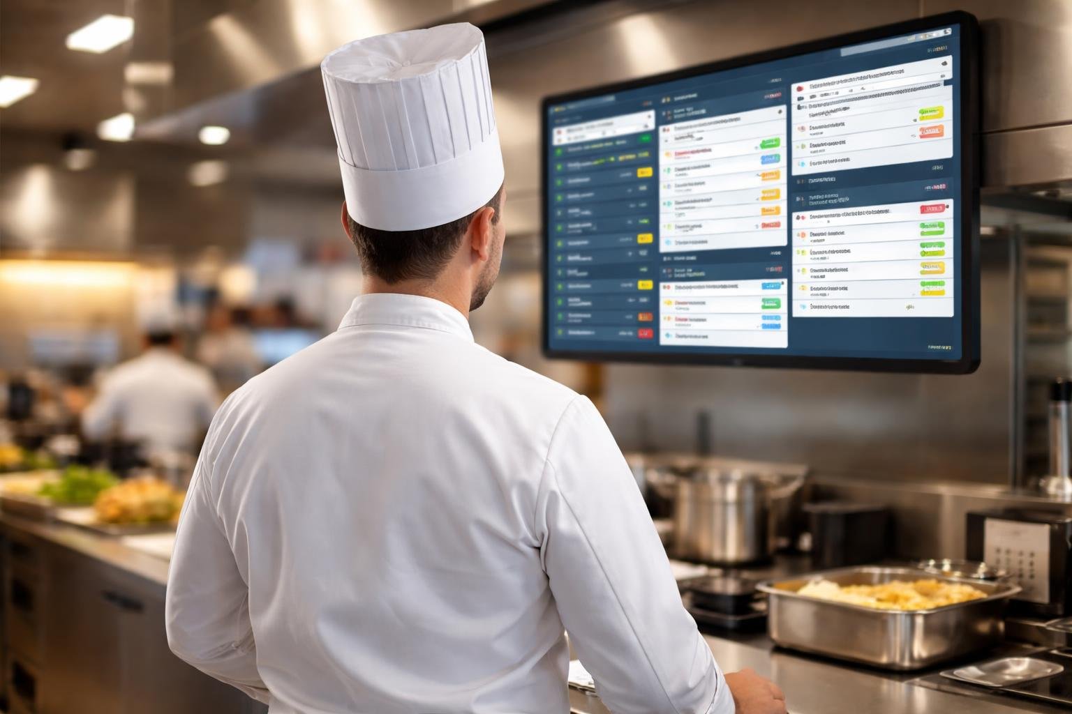 chef-cuisine-moderne-ecran-numerique